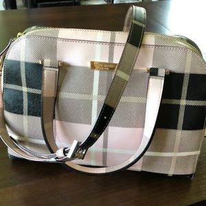 Kate Spade pink plaid handbag